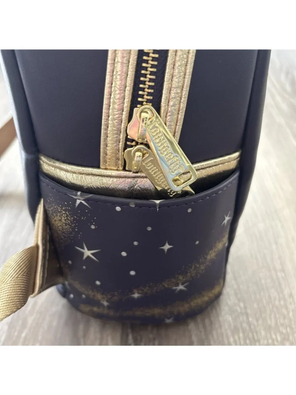 Disney Parks Wish Asha Loungefly Mini Backpack Navy Blue GOLD